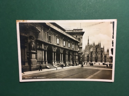 Cartolina Milano - Via Mercanti - 1935 ca.