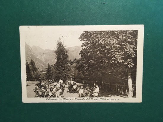 Cartolina Valmalenco - Chiesa - Piazzale Del Grand Hotel m.1050 …