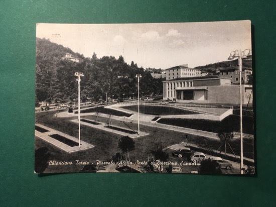 Cartolina Chianciano Terme - Piazzale Acqua Santa E Direzione Sanitaria …