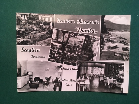 Cartolina Scaglieri Portoferraio - Pensione Ristorante Danila - 1960 ca.