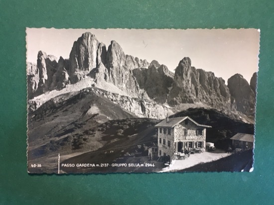 Cartolina Passo Gardena m.2137 - Gruppo Sella m. 2946 - …