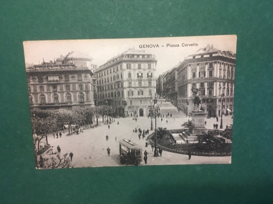 Cartolina Genova - Piazza Corvetto - 1930 ca.