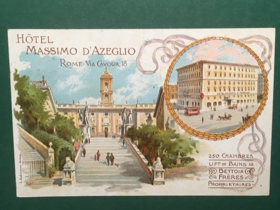 Cartolina Hotel Massimo D'Azeglio - Rome - Via Cavour 18 …