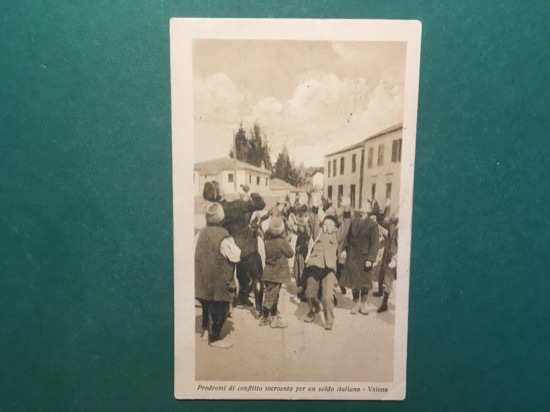 Cartolina Prodomi Di Conflitto Incruento Per Un Soldo Italiano Valona …
