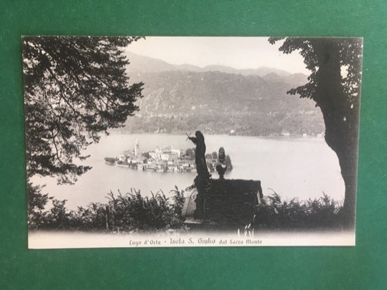 Cartolina Lago D'Orta - Isola S. Giulio Dal Sacro Monte …