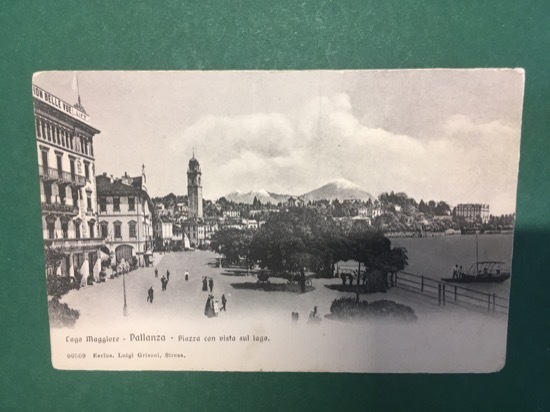 Cartolina Lago Maggiore - Pallanza - Piazza Con Vista Sul …