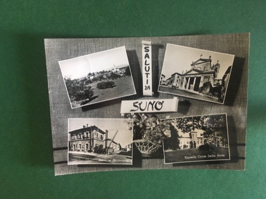 Cartolina Saluti Da Suno - Panorama - Chiesa Parrocchiale - …