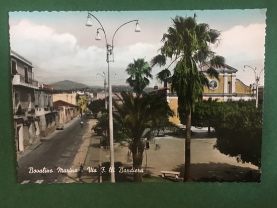 Cartolina Bovalino Marina - Via Fabelli Bandiera - 1961 ca.