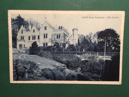 Cartolina Luino - Lago Maggiore - Villa Crivelli - 1929