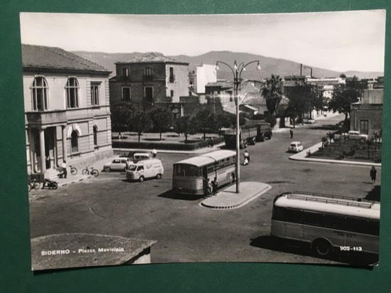 Cartolina Siderno - Piazza Municipio - 1960