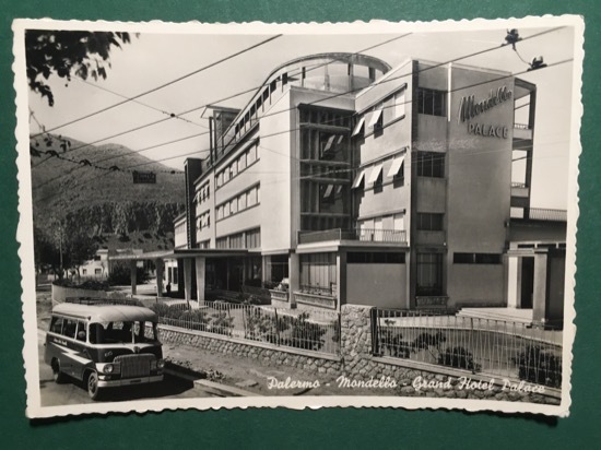 Cartolina Palermo - Mondello - Grand Hotel Palace - 1956