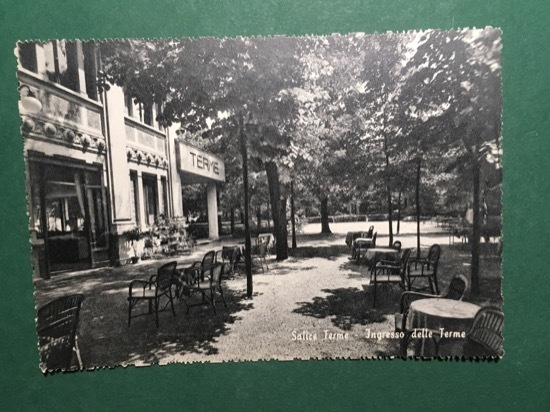 Cartolina Salice Terme - Ingresso Delle Terme - 1950 ca.