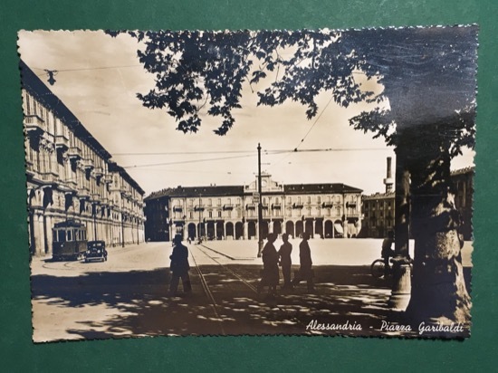 Cartolina Alessandria - Piazza Garibaldi - 1947