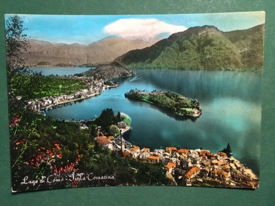 Cartolina Lago di Como - Isola Comacina - 1960