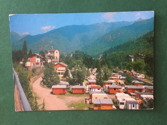 Cartolina Scopello - Valsesia - Il Campeggio - 1950 ca.