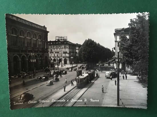 Cartolina Torino - Cosro Vittroio Emanuele e Stazione P. Nuova …