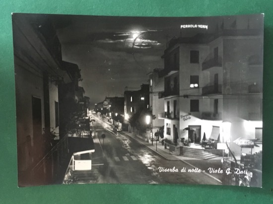 Cartolina Viserba Di Notte - Viale G. Dati - 1962