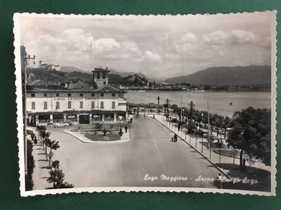 Cartolina Lago Maggiore - Arona Lungo Lago - 1958