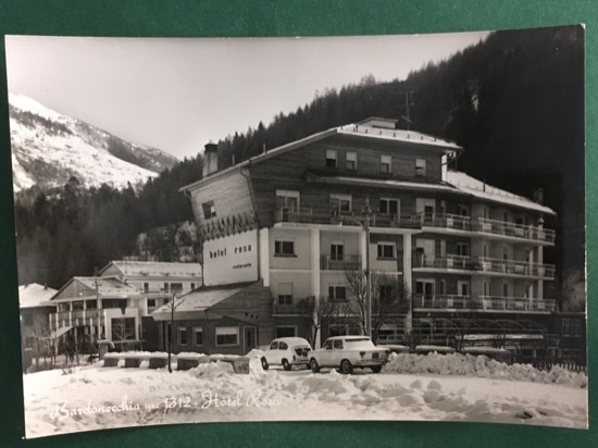 Cartolina Bardonecchia m.1312 - Hotel Rosa - 1960 ca.