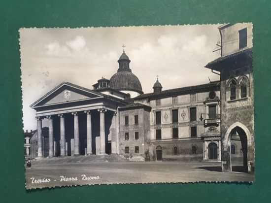 Cartolina Treviso - Piazza Duomo - 1950