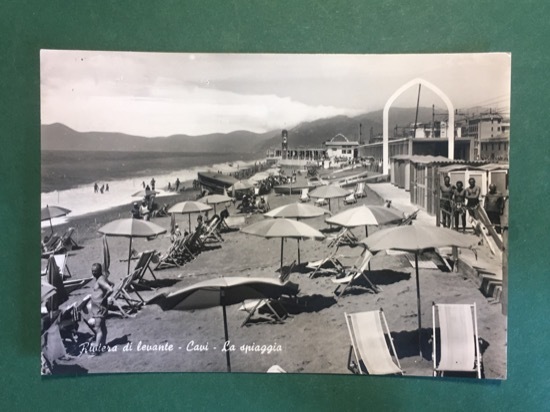 Cartolina Riviera di Levante - Cavi - La Spiaggia - …