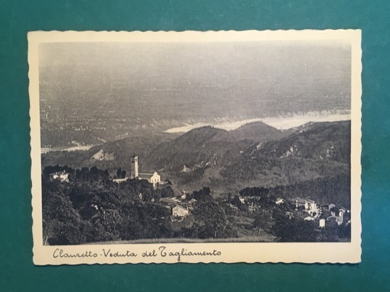 Cartolina Claretto - Veduta del Tagliamento - 1937