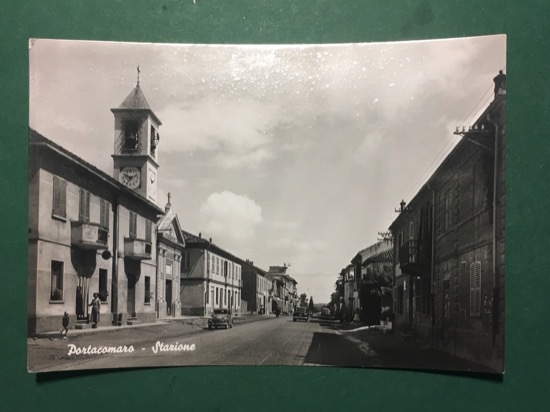 Cartolina Portocomaro - Stazione - 1955