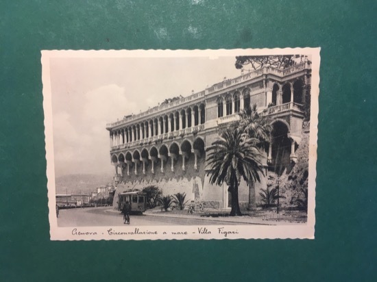 Cartolina Genova - Circonvallazione a Mare Villa Figari - 1934