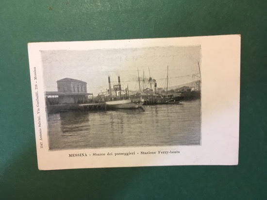 Cartolina Messina - Sbarco Dei Passeggeri -Stazione Ferry Boats - …