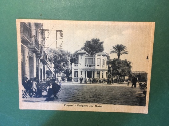 Cartolina Trapani - Padiglione alla Marina - 1950