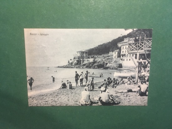 Cartolina Recco - Spiaggia - 1937