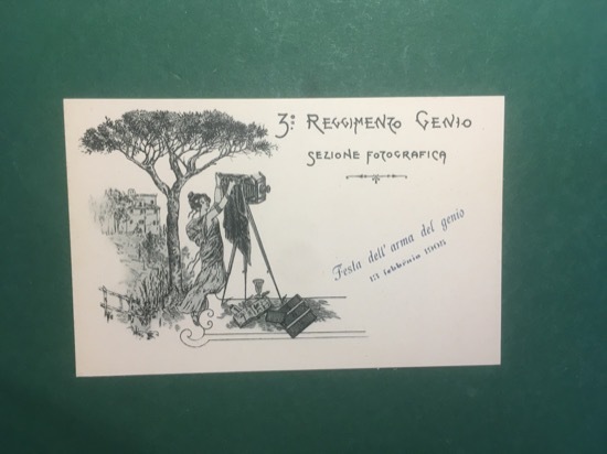 Cartolina 3 Reggimento Genio - Sezione Fotografica - 1905 ca.