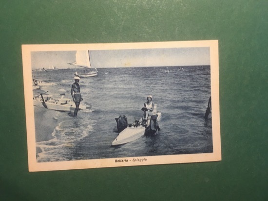 Cartolina Bellaria - Spiaggia - 1948