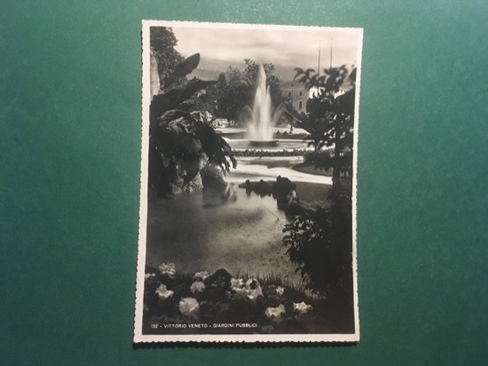 Cartolina Vittorio Veneto - Giardini Pubblici - 1942