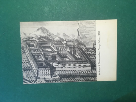 Cartolina La Badia di Montecassino - Stampa del sec XVIII …