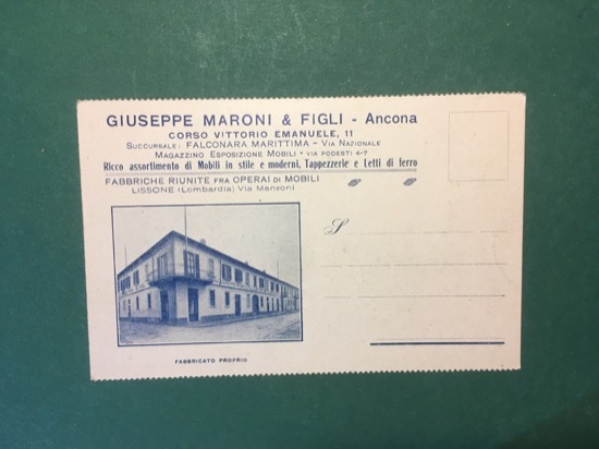 Cartolina Giuseppe Maroni e Figli - Ancona - 1920 ca.