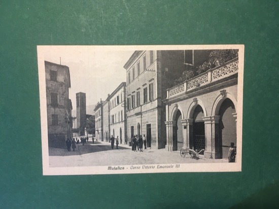 Cartolina Matelica - Corso Vittorio Emanuele III - 1930 ca.