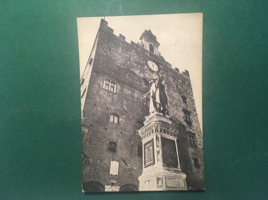 Cartolina Prato - Piazza del Comune - Monumento a Datini …