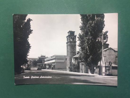 Cartolina Trento - Stazione Autocorriere - 1956