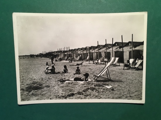 Cartolina Alberone - Lido - La Spiaggia - 1951