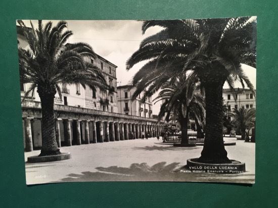 Cartolina Vallo Della Lucania - Piazza Vittorio Emanuele - Porticati …