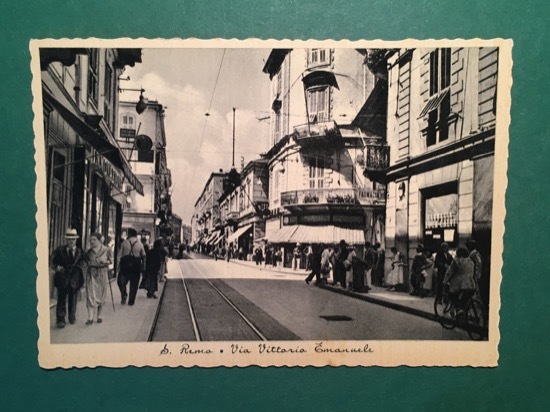 Cartolina S. Remo - Via Vittorio Emanuele - 1930 ca.