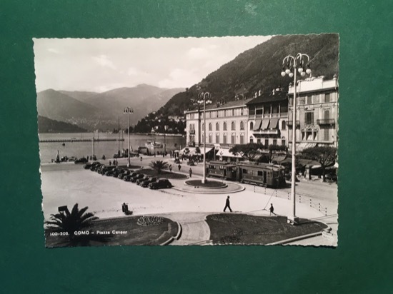 Cartolina Como - Piazza Cavour - 1950 ca.