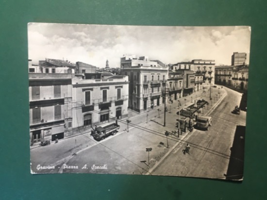 Cartolina Gravina - Piazza A. Scacchi - 1959