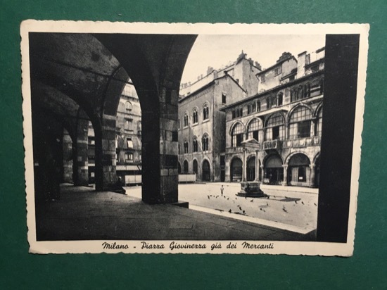 Cartolina Milano - Piazza Giovinezza già dei Mercanti - 1941