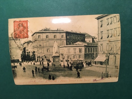 Cartolina Livorno - Piazza Cavour e Via Cairoli - Replica …