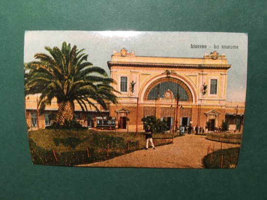 Cartolina Livorno - La Stazione - Replica 1950 ca