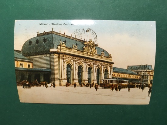 Cartolina Milano - Stazione Centrale - Replica 1950 ca
