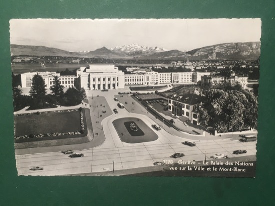 Cartolina Geneve - La Palais DesNations vue sur le Ville …