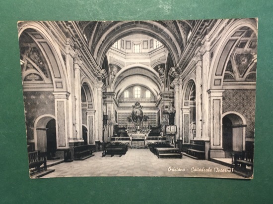 Cartolina Oristano - Cattedrale - Interno - 1951